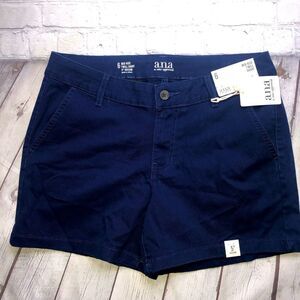 𝅺nwt Womens Size 6 Ana Mid Rise Twill Shorts